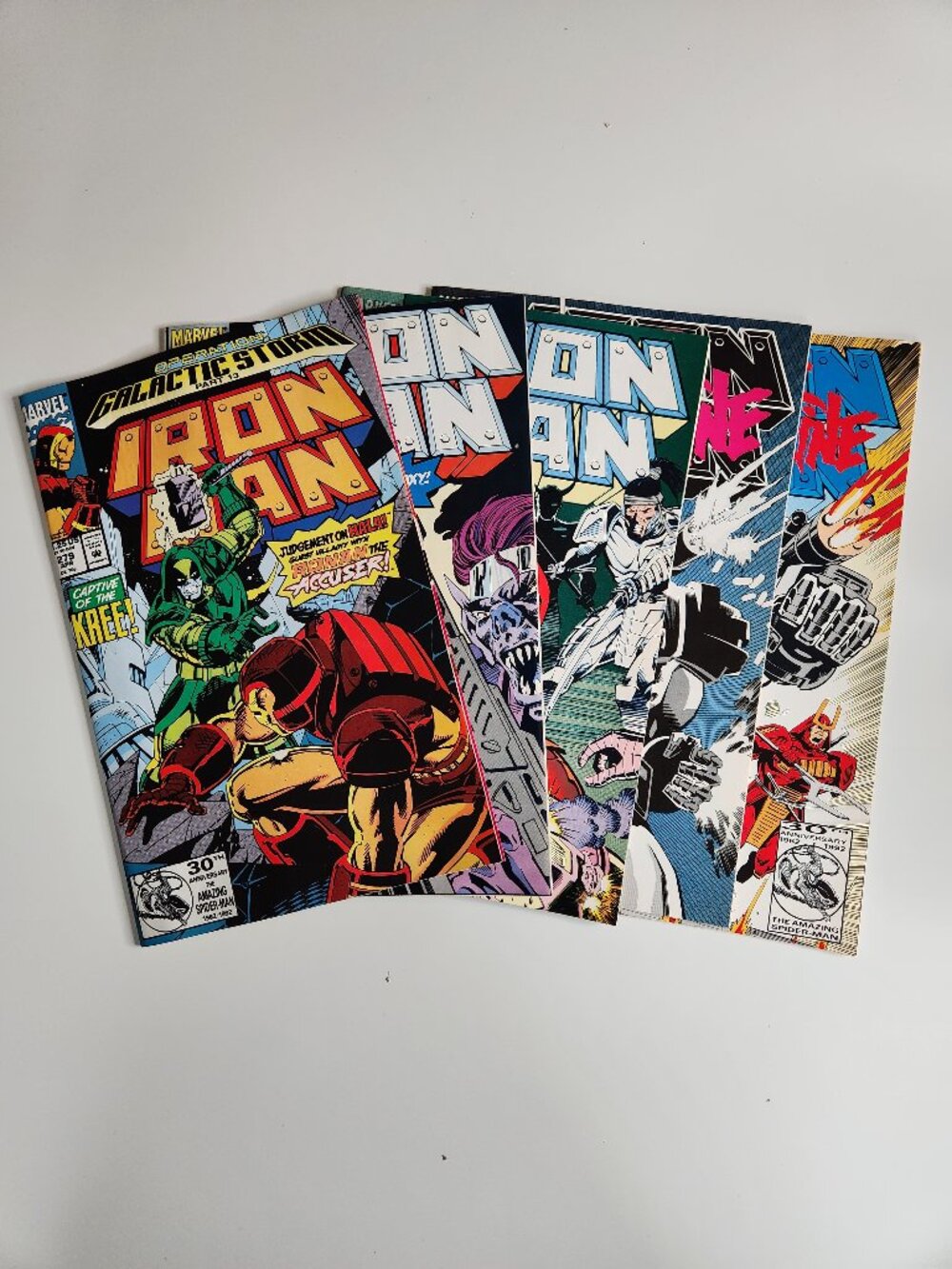 Lot 5 Iron Man Comic Books 279 280 281 282 283 Marvel Comics 1992 War Machine